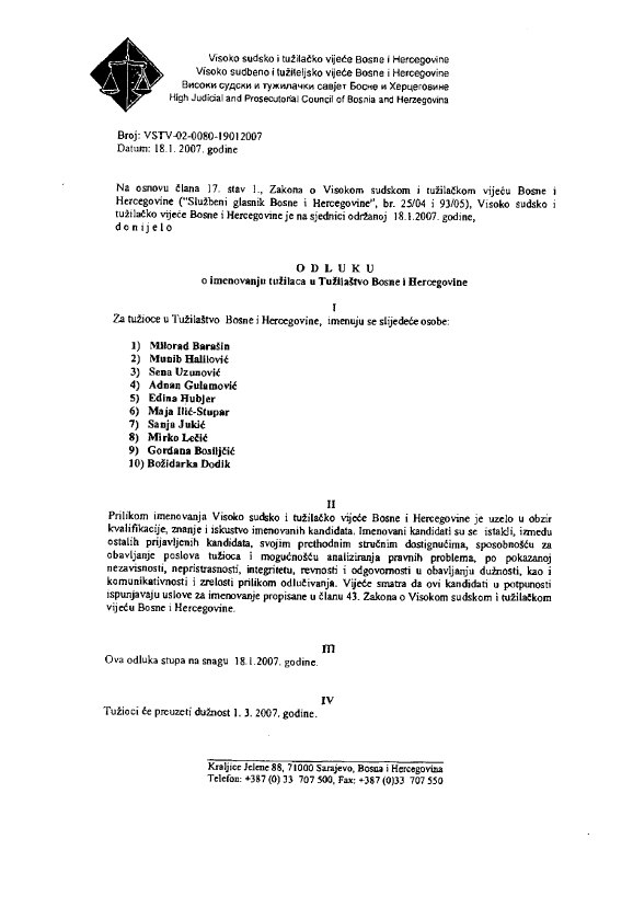 Одговор ВСТС-а Сањи Вулић