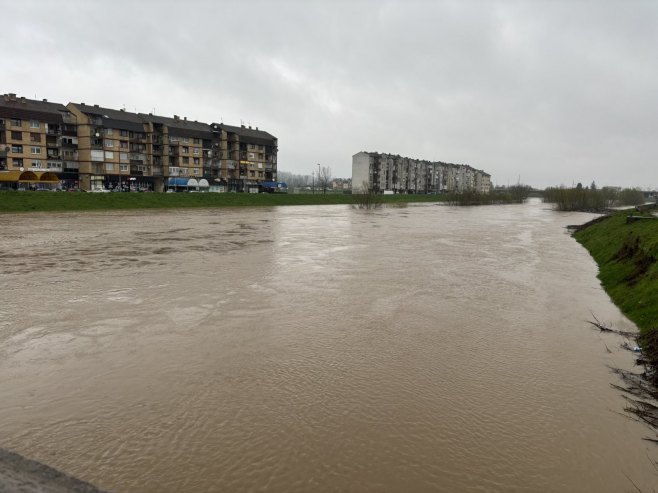 Водостај Укрине у Дервенти - Фото: РТРС
