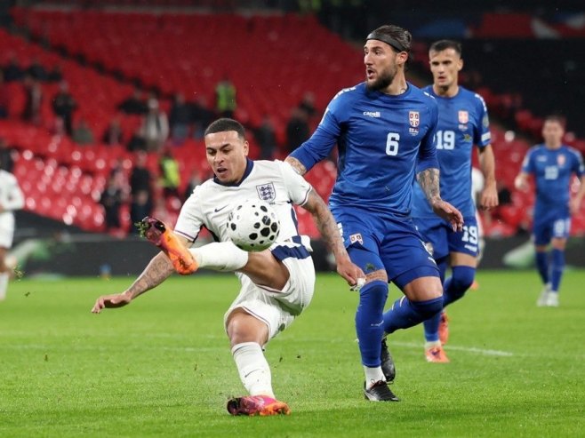 Утакмица Енглеска - Србија (фото: EPA/ANDY RAIN) - 