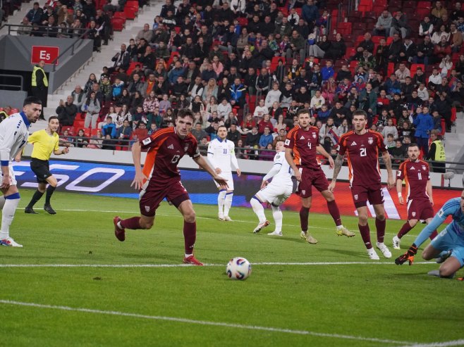 Утакмица, Србија - Летонија (фото: TANJUG/ VLADIIR ŠPORČIĆ/bs) - 