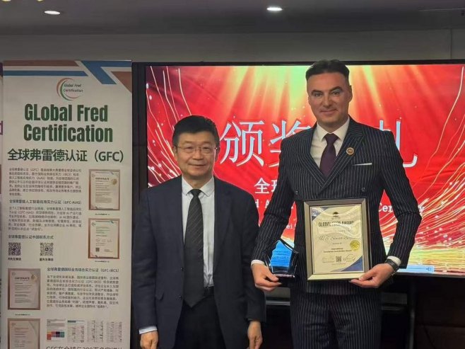 Признање за Беријана - Фото: Уступљена фотографија