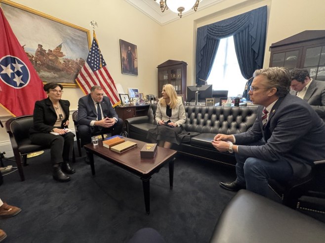 Додик: Са конгресменом Андијем Оглесом о статусу Српске (ФОТО)