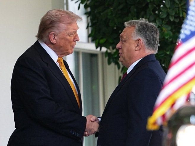 Трамп и Орбан (Фото: EPA/AARON SCHWARTZ / POOL) - 