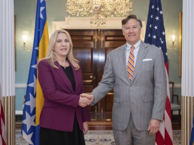 Жељка Цвијановић и Кристофер Ландау (фото: x.com/Cvijanovic_Z) - 