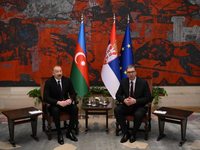 Илхам Алијев и Александар Вучић (фото: TANJUG/ AMIR HAMZAGIĆ) - 