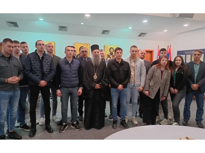 Патријарх Порфирије примио студенате и професоре Факултета безбједносних наука Универзитета у Бањалуци - Фото: СРНА