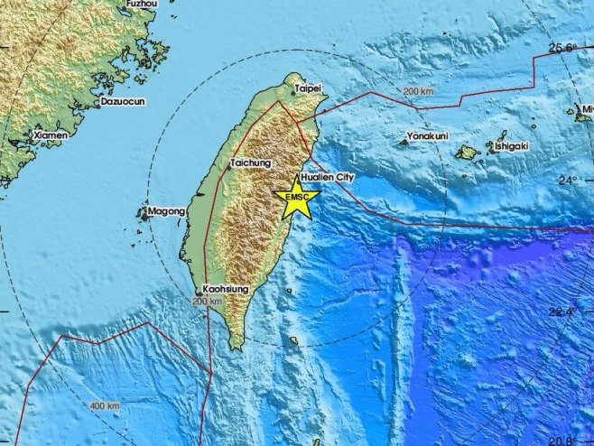 Јак земљотрес на Тајвану
