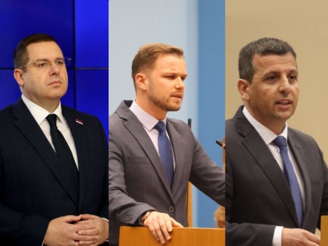 Ковачевић, Станивуковић и Вукановић - Фото: РТРС