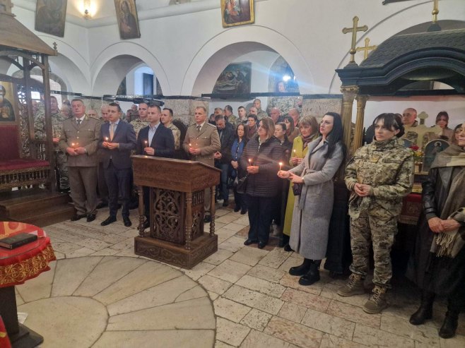 Гогановић у Старој цркви Светих архангела Михаила и Гаврила на Башчаршији, Сарајево - Фото: СРНА