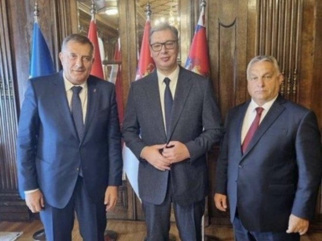 Додик, Вучић и Орбан (фото: x.com/MiloradDodik) - 