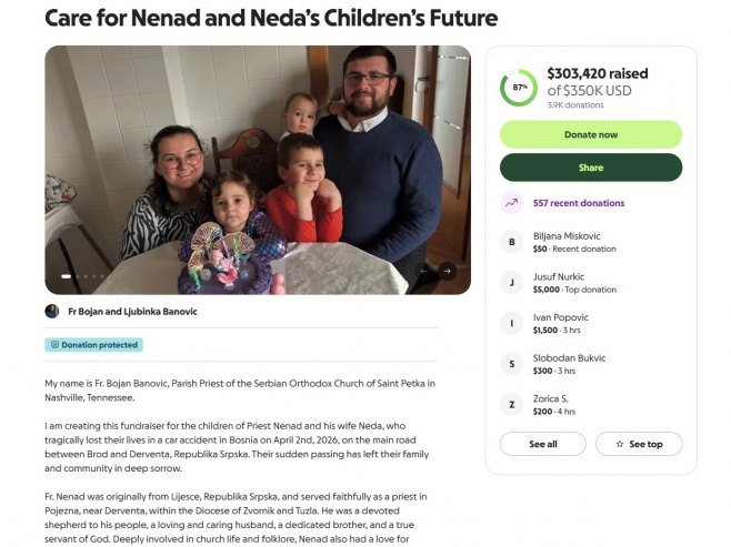 Прикупљање средстава (фото: gofundme.com) - 