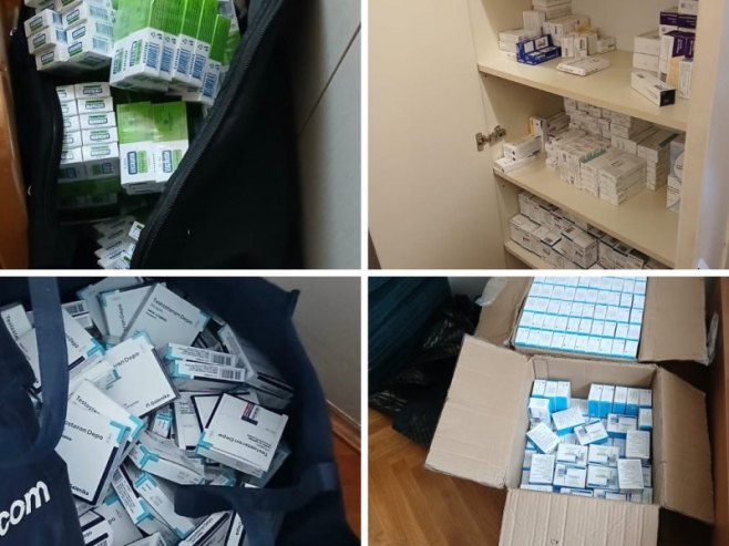 Подгорица - Управа полиције - пронађени лијекови Подгорица - Управа полиције - пронађени лијекови - Фото: СРНА