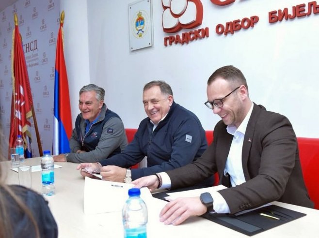 Додик и Каран у Бијељини: Републичке институције настављају улагања (ФОТО)