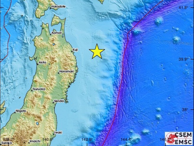 Земљотрес у Јапану (Фото: EMSC) - 