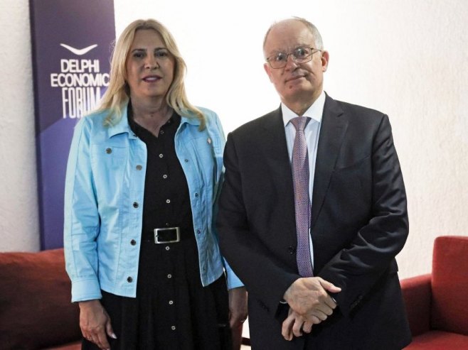 Жељка Цвијановић и Константинос Тасулас (фото: x.com/Cvijanovic_Z) - 