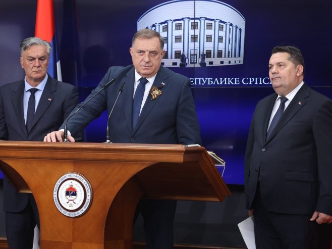 Каран, Додик и Стевандић (Фото: x.com/MiloradDodik) - 
