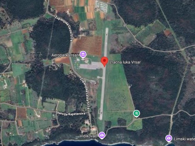Срушио се авион у Хрватској (Фото: Google maps/Index) - 
