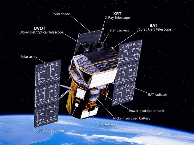 Телескоп Свифт (Фото: NASA’s Goddard Space Flight Center Conceptual Image Lab) - 