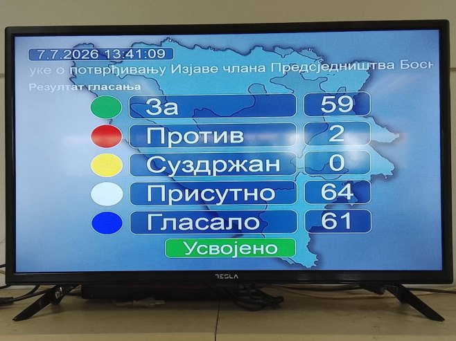 Посланици НСРС подржали вето српског члана Предсједништва
