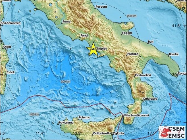 Земљотрес у Италији (фото: emsc.eu) Земљотрес у Италији (фото: emsc.eu) -