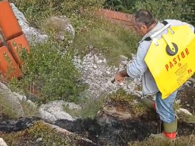 Ватрогасци угасили пожар у близини Радио-релејног објекта РТРС-а (ВИДЕО)