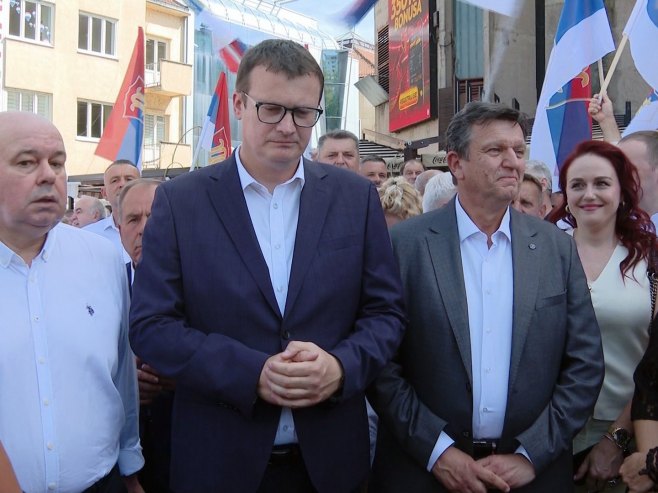 Благојевић, Божовић и Блануша Благојевић, Божовић и Блануша - Фото: РТРС