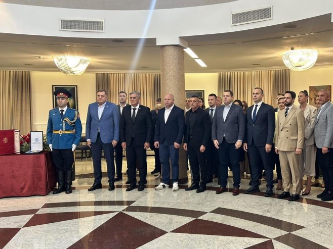 Пријем код Синише Карана - Фото: РТРС